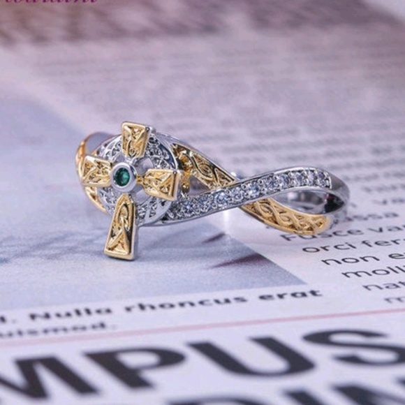 💗New beautiful sterling silver crossring size7 &9 - Picture 5 of 8